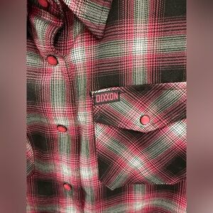 DIXXON Woman’s The Viper Pink and Black Plaid Flannel